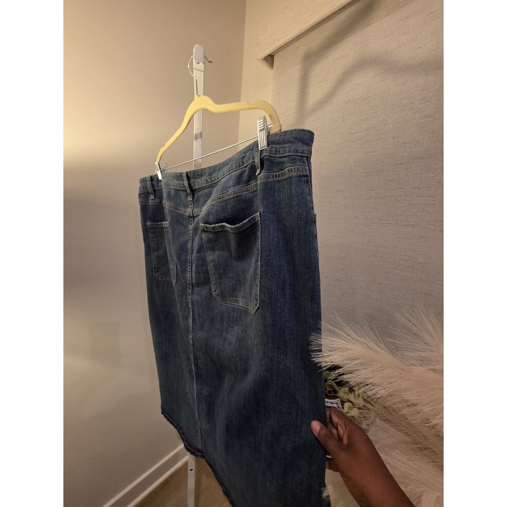 Sonoma Hi Rise Denim Skirt 18W Button Fly Midi Relaxed - Picture 16 of 16